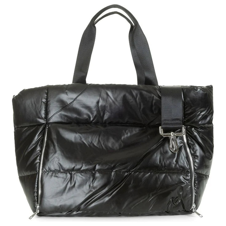 Panarama Puffer Tote- Black