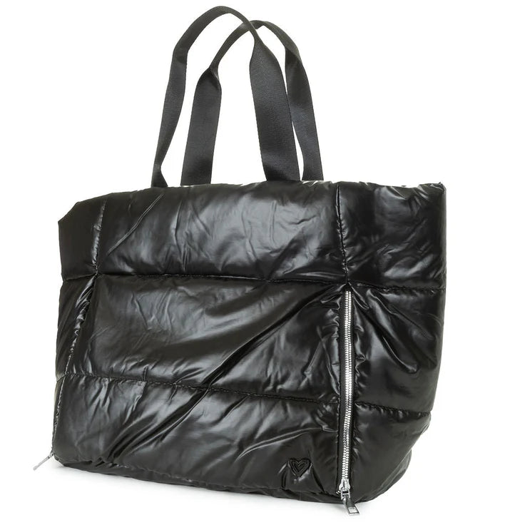 Panarama Puffer Tote- Black