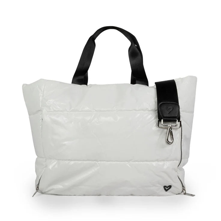 Panarama Puffer Tote- White
