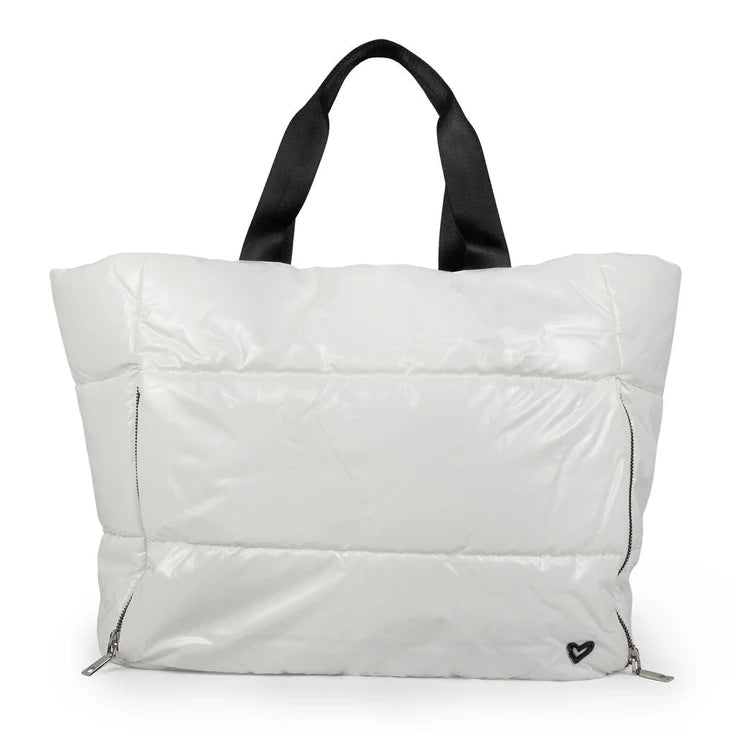 Panarama Puffer Tote- White