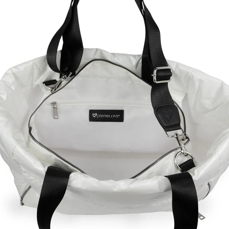 Panarama Puffer Tote- White