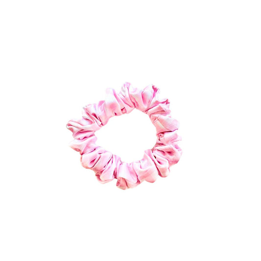 PINK GINGHAM - Silk Skinny Scrunchie