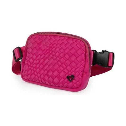 Vaughan Woven Belt/Crossbody Bag - Magenta