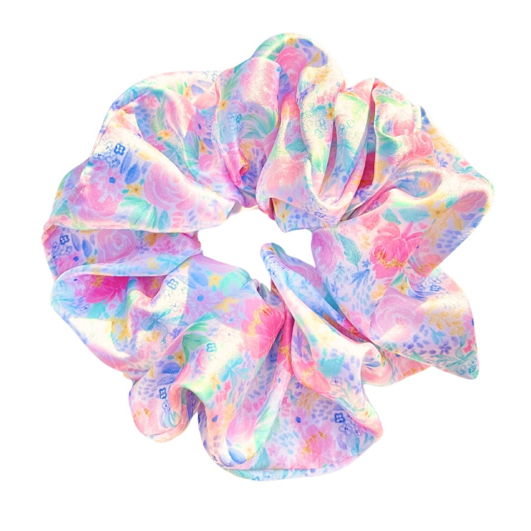 WATERCOLOR FLORAL - Printed Silk Scrunchie